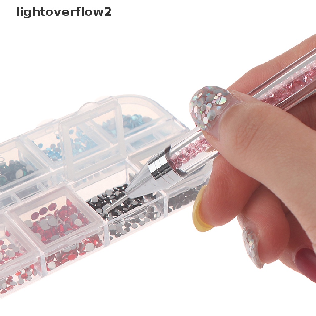 (lightoverflow2) Pinset Kristal / Berlian Imitasi 6 Ukuran Untuk Nail Art DIY (ID)