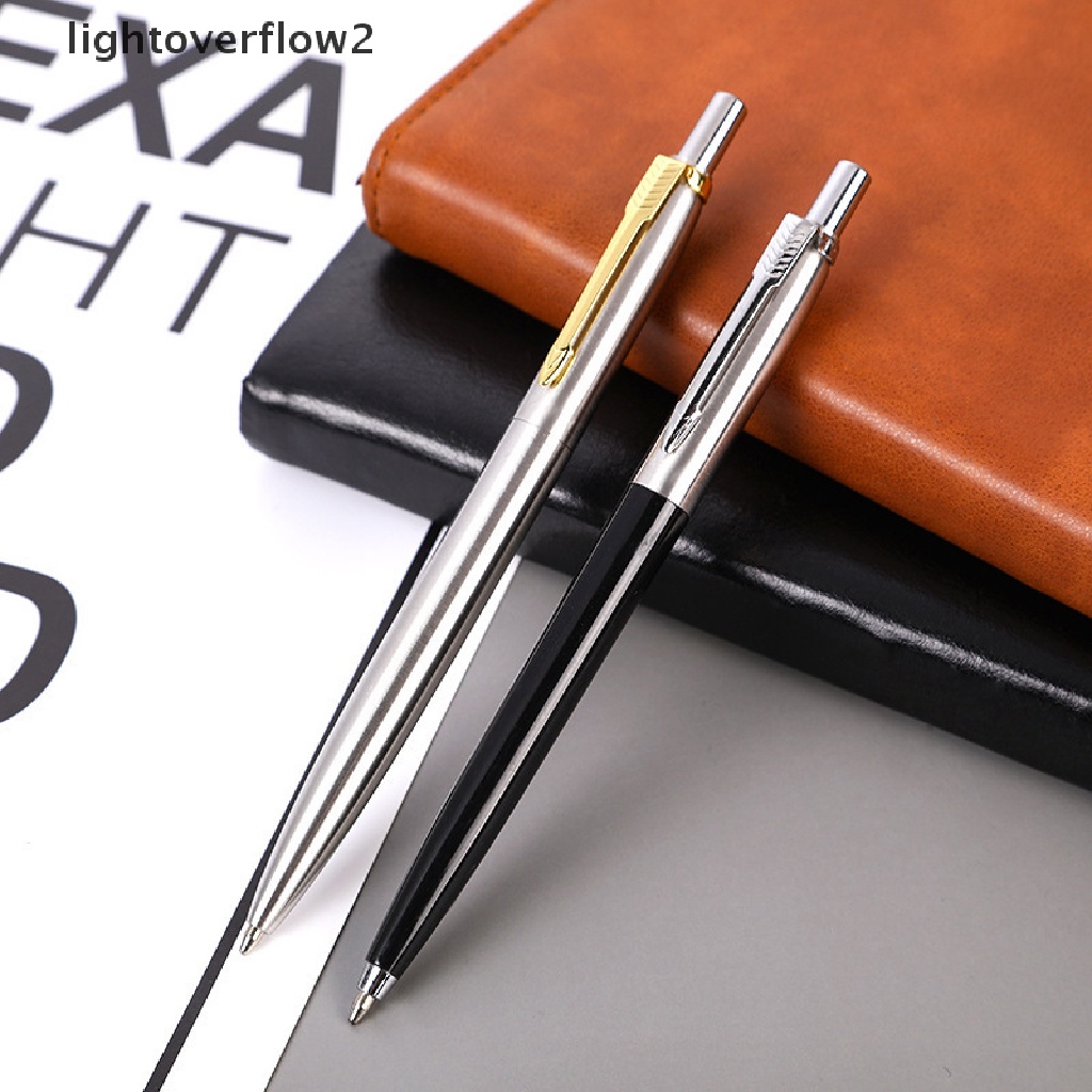 (lightoverflow2) Pulpen Bahan stainless steel Untuk Kantor