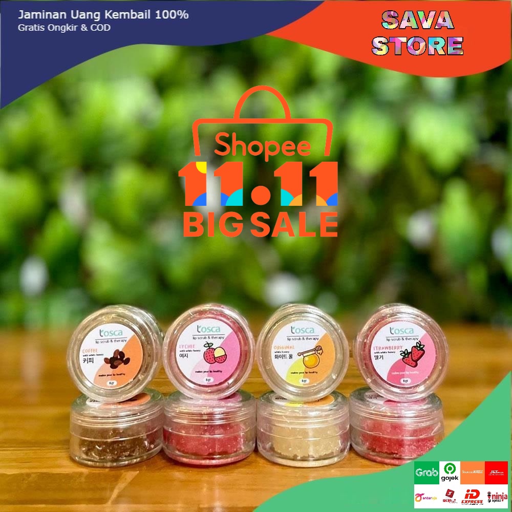 NATURAL LIP SCRUB &amp; THERAPY FOODGRADE TOSCA MELEMBABKAN DAN MENCERAHKAN BIBIR