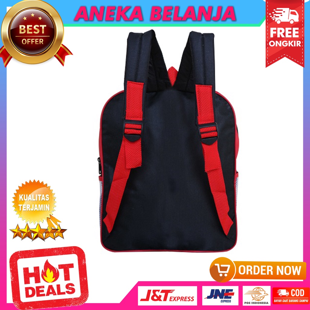 Tas Ransel Bahu Anak Sekolah  / Tas Gendong Karakter Little Bus Merah Tebal Kuat Backpack Anak Cowok Paud TK SD Lucu Keren Harga Temurah Terlaris Berkualitas