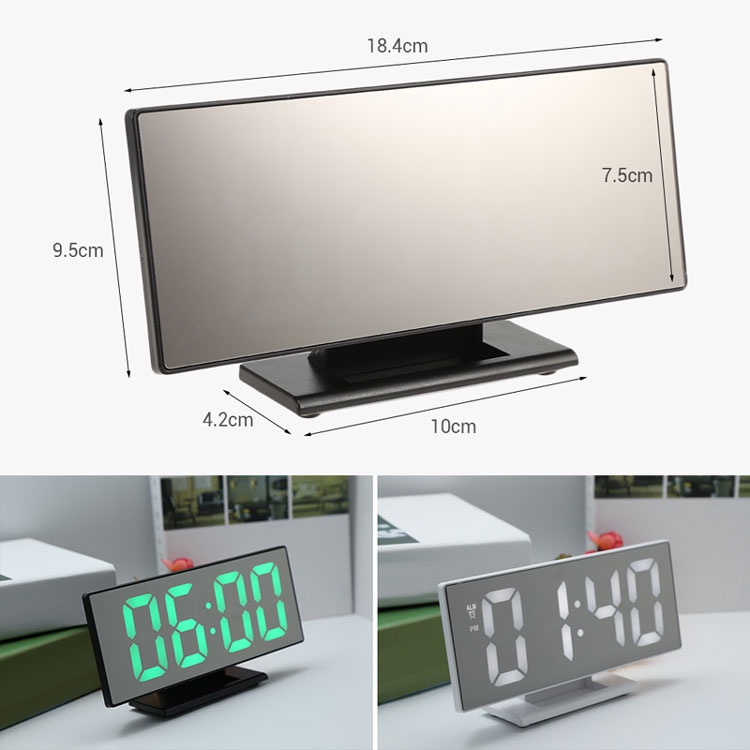 Jam Meja Digital LED / Digital Alarm Clock Mirror SONIFER