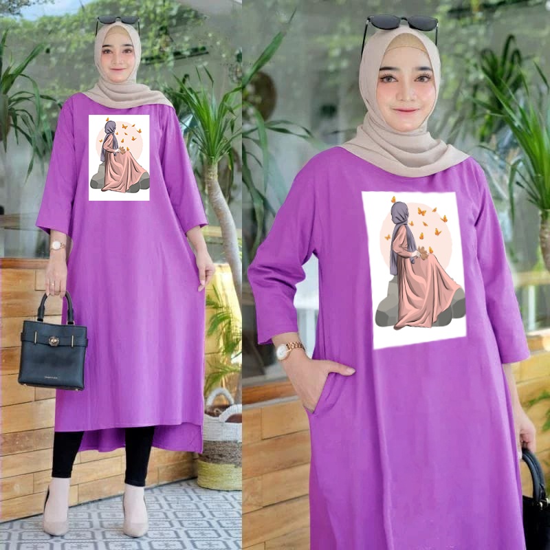 FF LONG TUNIK HIJAB COLABORATION TUNIK WANITA TERBARU LT 4