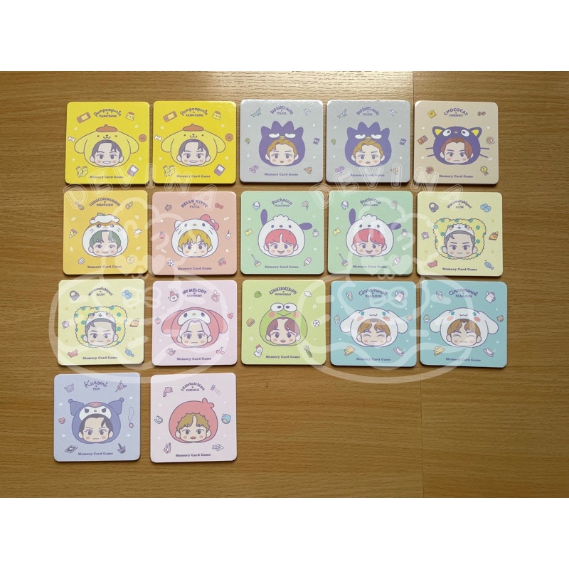 Photocard NCT X Sanrio Memory Game Card Set Sharing Yangyang Taeil Johnny Shotaro Yuta Jungwoo Kun H