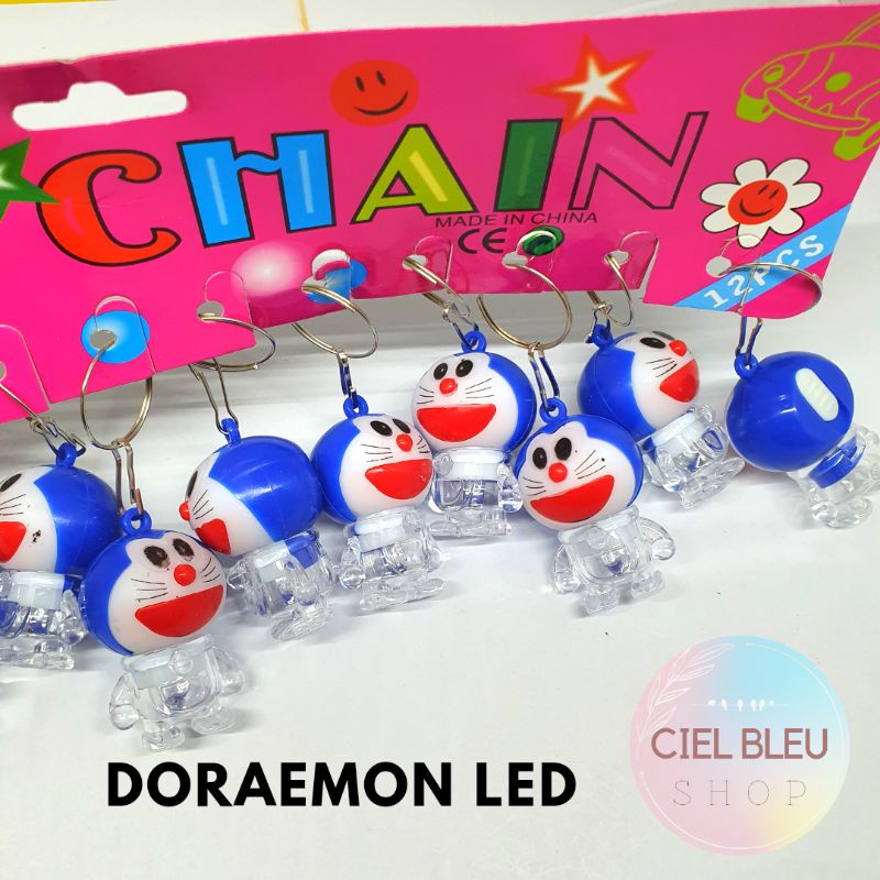 [ 1 PC ] GANTUNGAN KUNCI DORAEMON LED NYALA / GANCI NYALA  ORI