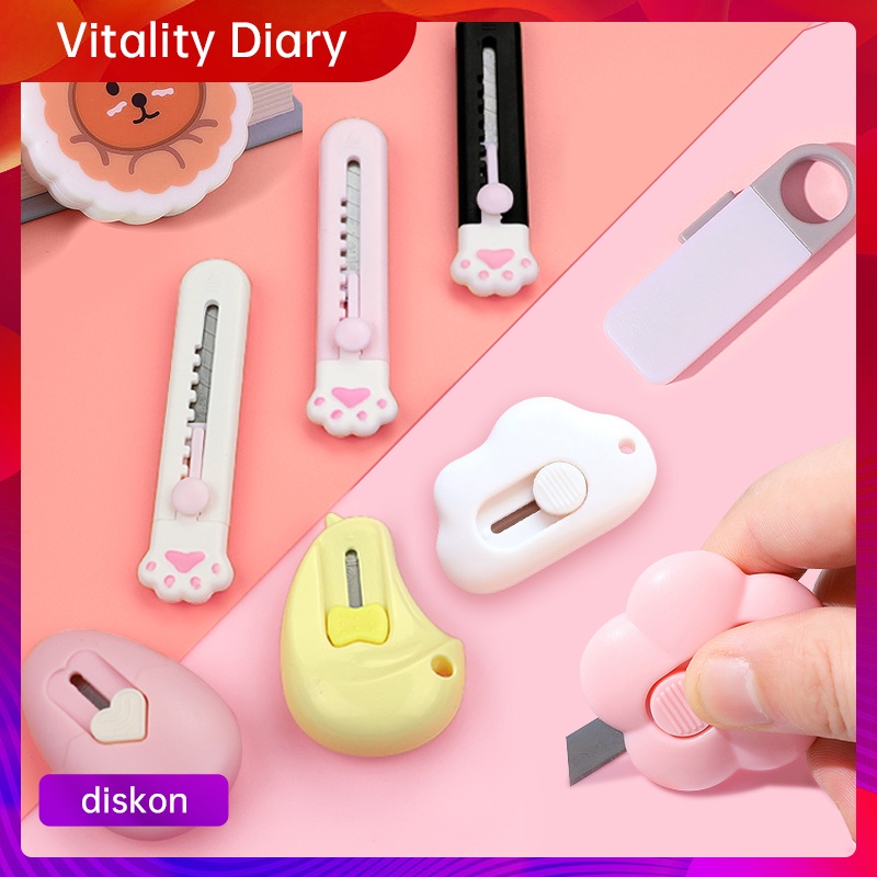 

cutter mini pisau kecil mini unik lucu pemotong kertas mini portable untuk alat tulis kantor termurah
