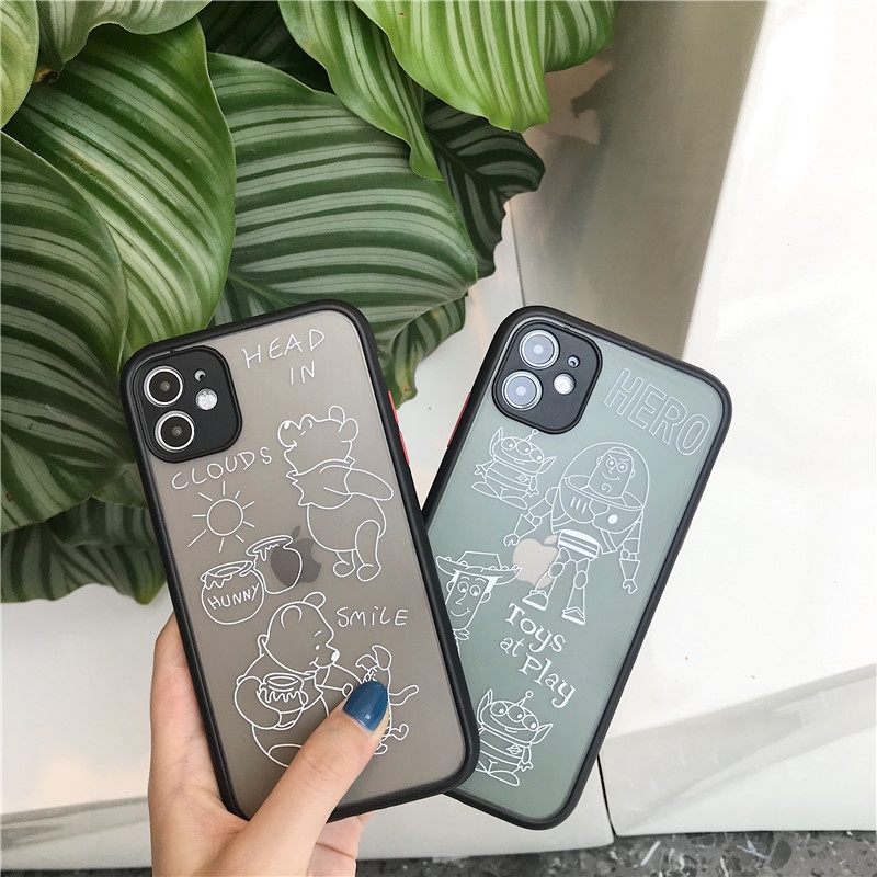 PRINTING HYBRID POOH case iphone 6 7 8 plus x xr xs max 4G 11 12 pro max vivo Y19 Y21S Y33S Y21 20201 Y53S Y51 2020 s1 v9 v15 y12 y15 y17 y20 y20s y20i y12s y30 y50 y53 y91 y93 y95 y91c