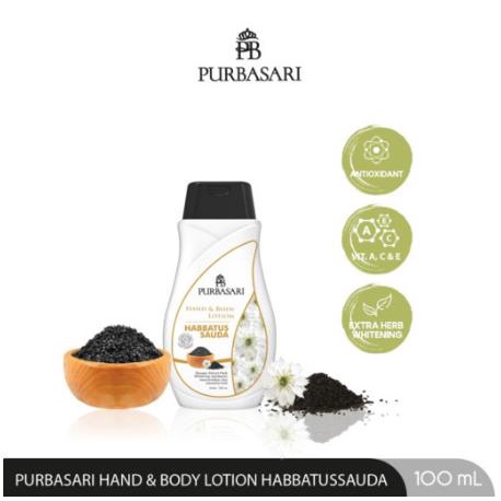 * NCC * Purbasari Hand and Body Lotion Zaitun Olive Oil Habbatussauda Perawatan Tubuh Habatusauda