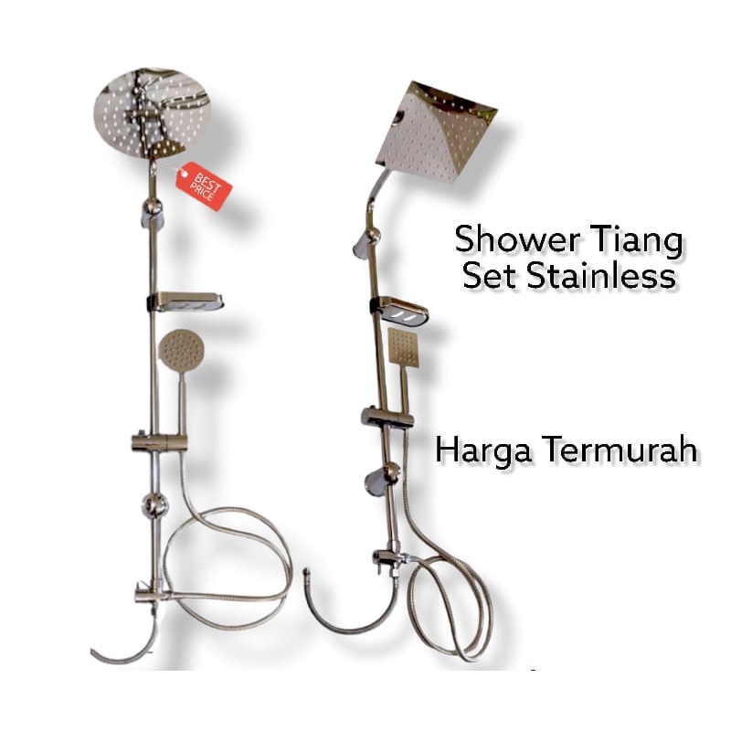 Shower Paket Lengkap Shower Kotak Bahan Stainless Shower Tiang Sepaket