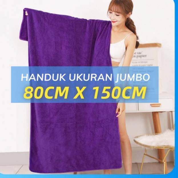 Update Istimewa Handuk Mandi Jumbo Handuk Dewasa Motif Polos Microfiber Uk 80X150cm