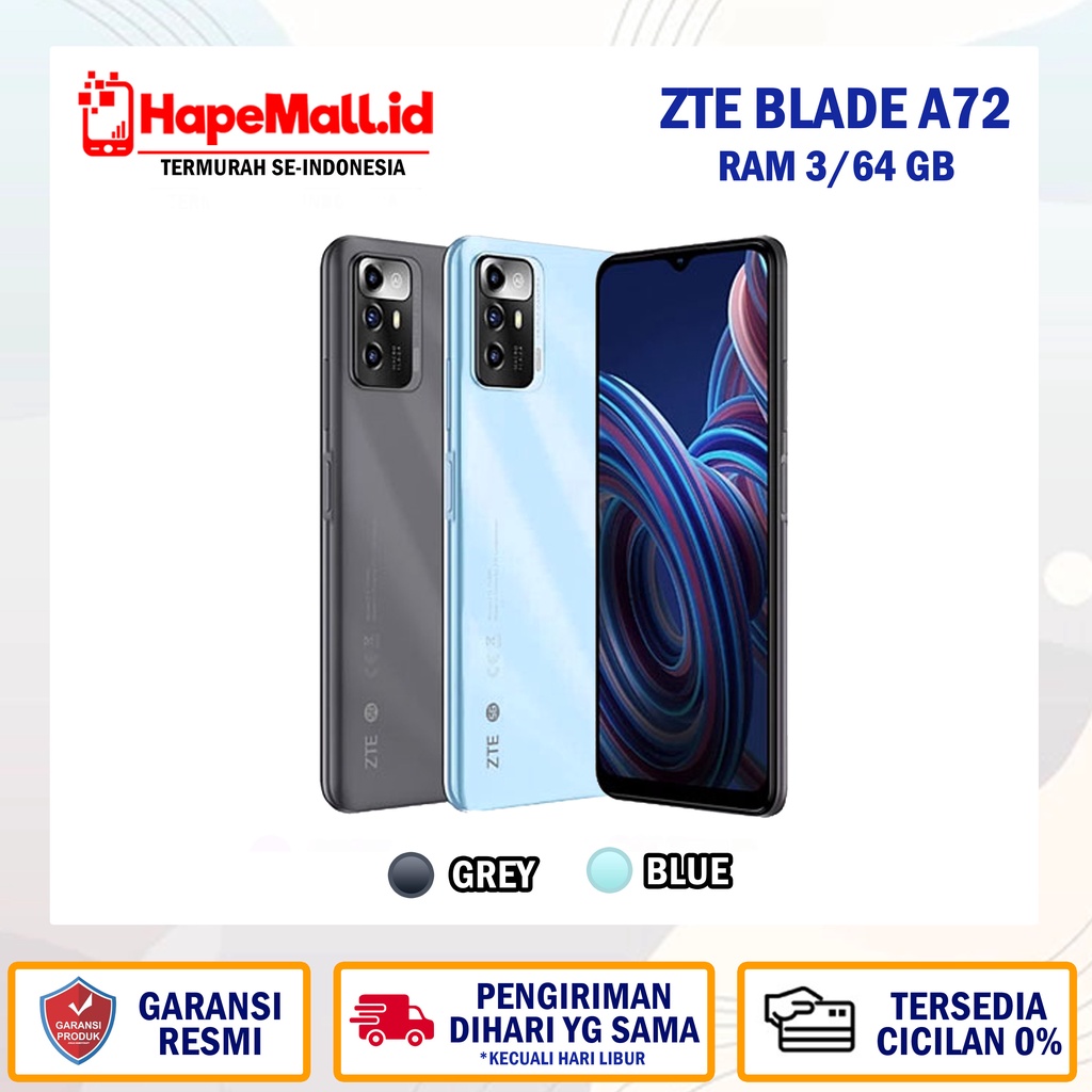 ZTE BLADE A72 3/64 GARANSI RESMI TERMURAH