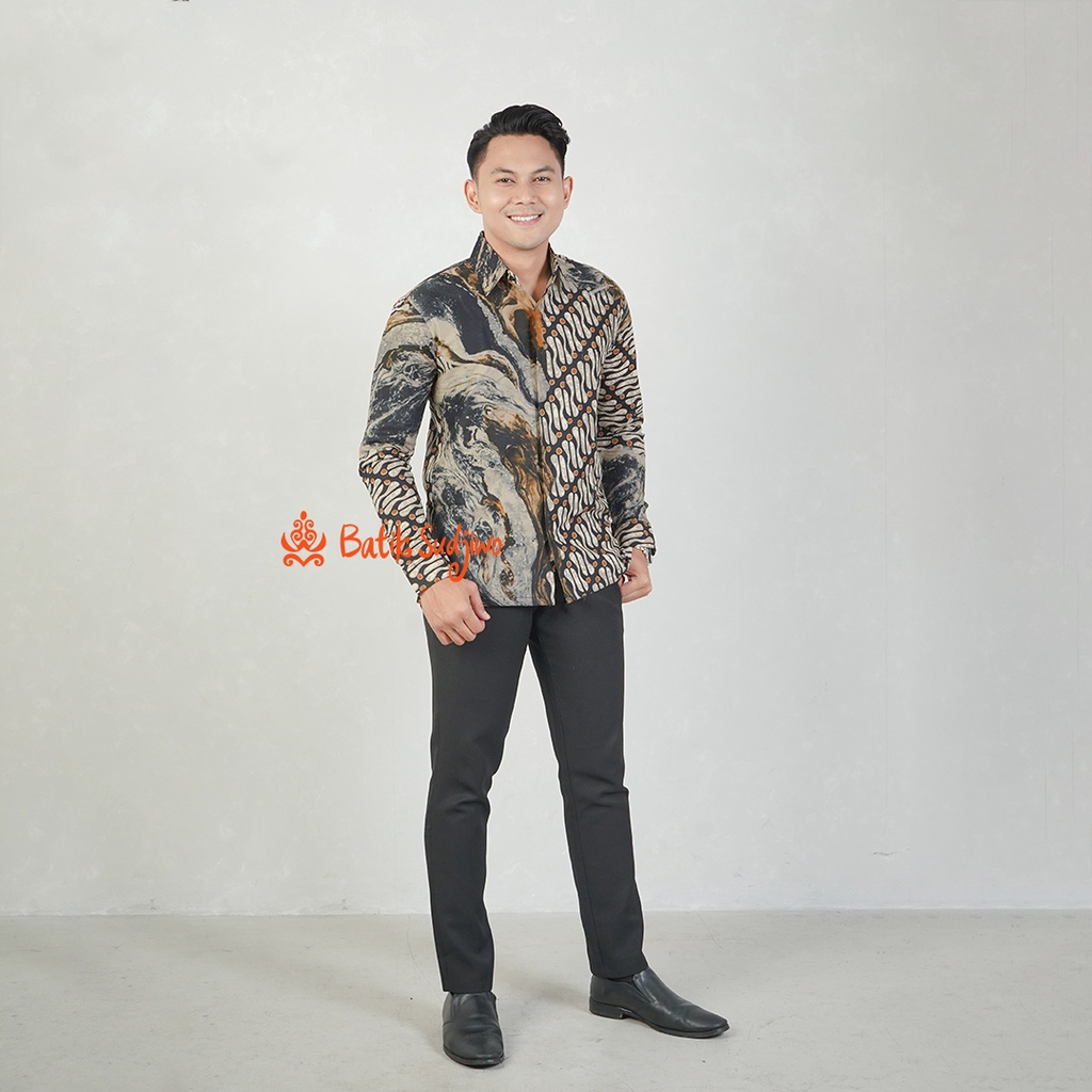 Kemeja Batik Lengan Panjang Formal Eksklusif Modern 1107