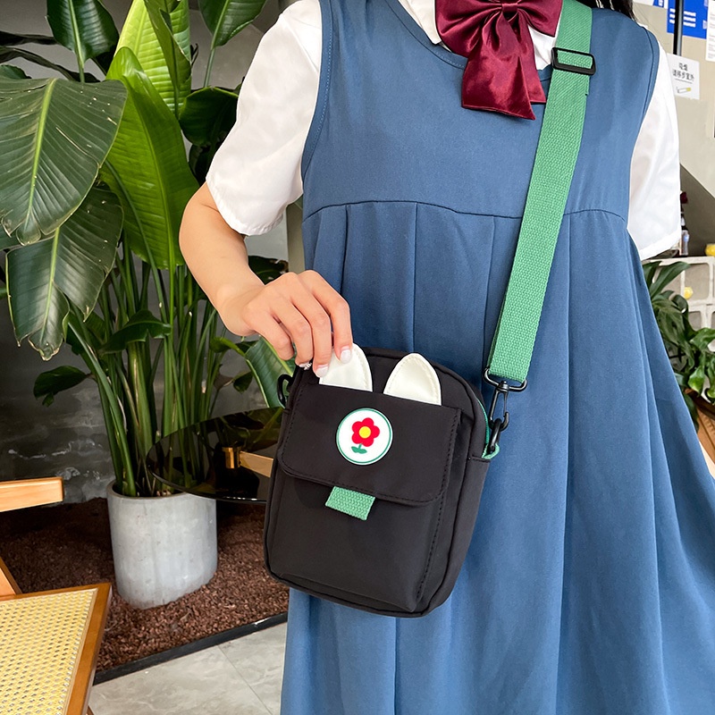 [BISA COD] S8989 Tas Canvas Tas Selempang Wanita Korea Sling Bag Perempuan Tahan Air Stylish