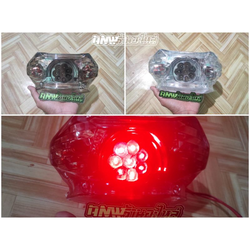 Stoplamp LED yamaha mio sporty old karbu tail lamp stop belakang lampu lama mika kaca smoke black ra