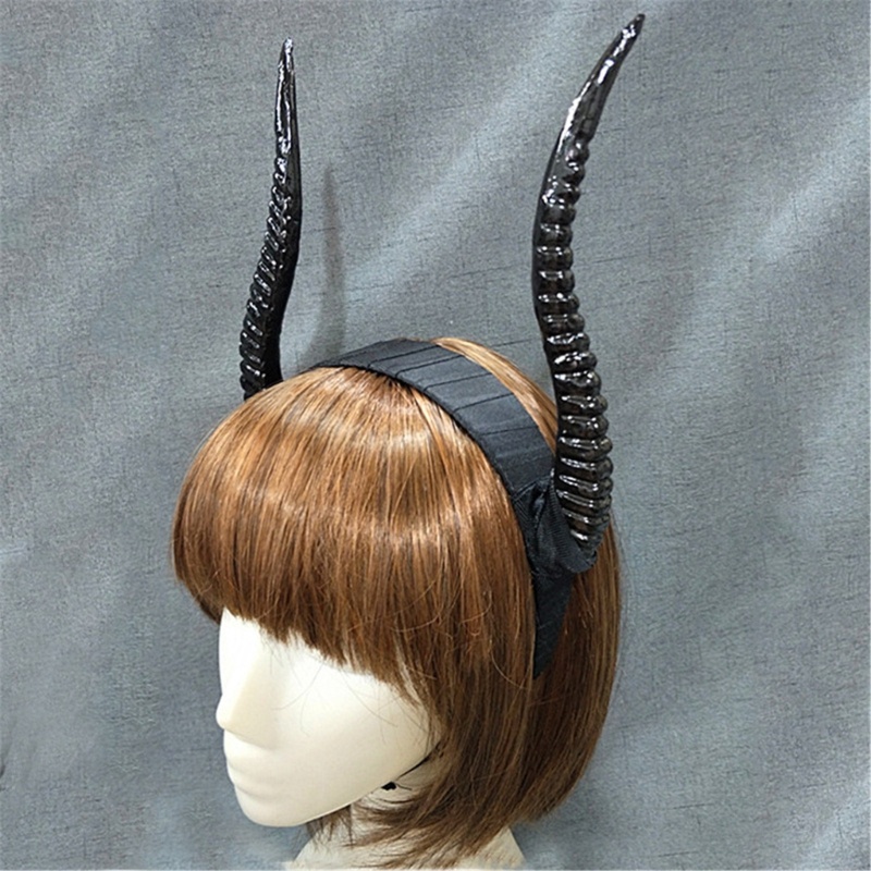 Headband Tanduk Kambing Buatan Untuk Kostum Cosplay Halloween