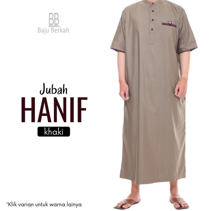 Baju Berkah - Jubah Hanif/Jubah Gamis Pria/Jubah Pria Lengan Pendek