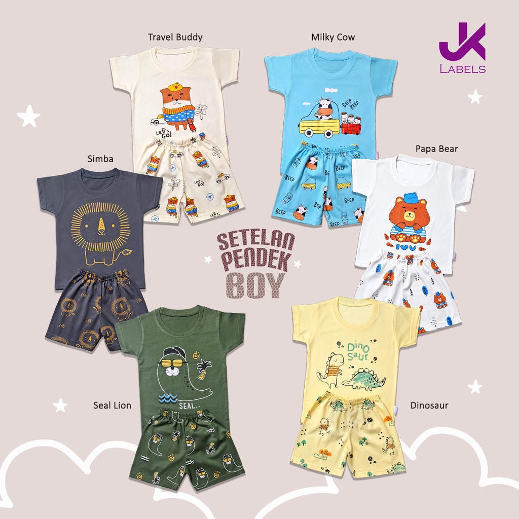 JK LABELS - Setelan Pendek Boy - Simba (1-8 Tahun)