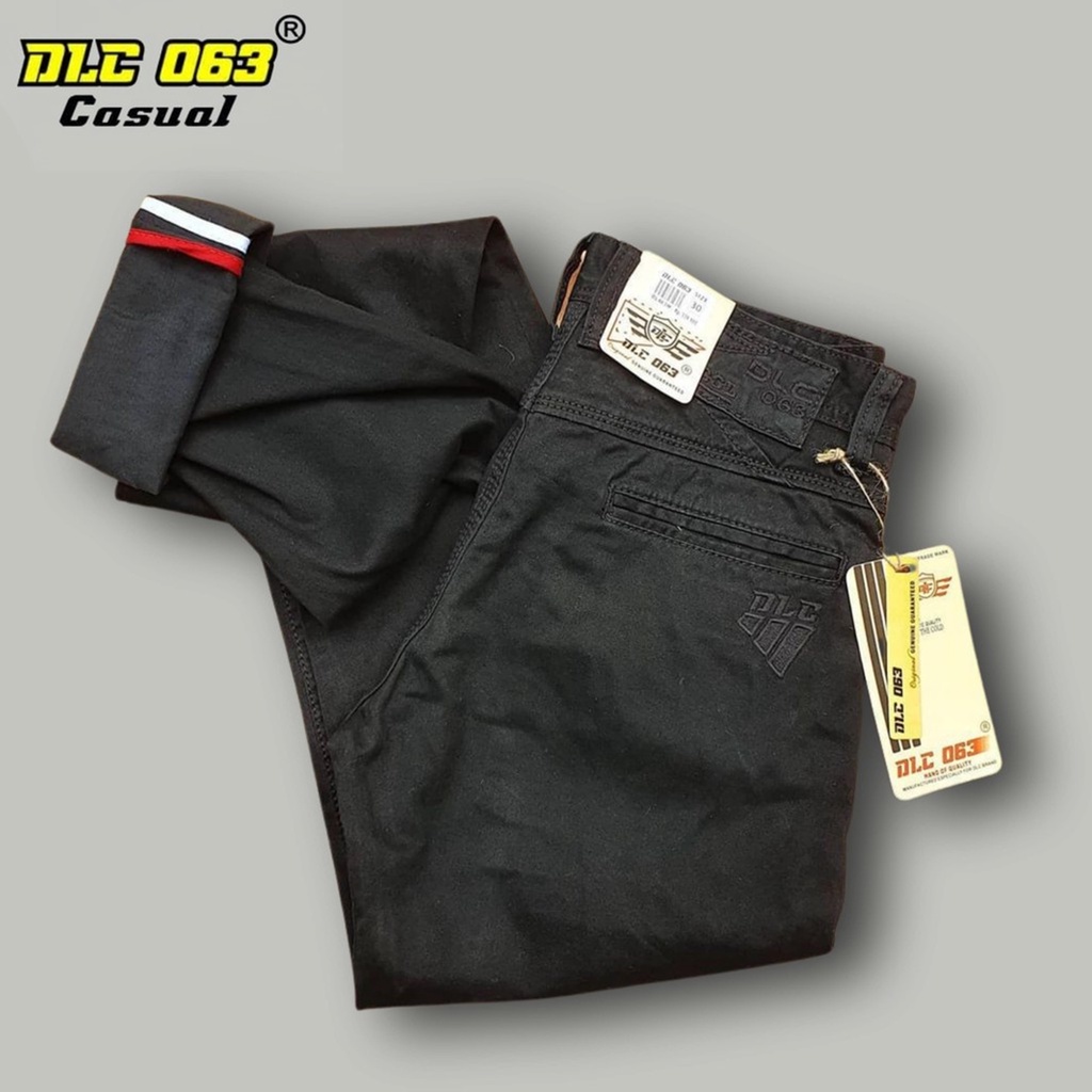 Celana kanvas sulfur DLC 063 kualitas bahan cardinal celana panjang model standart Slim fit