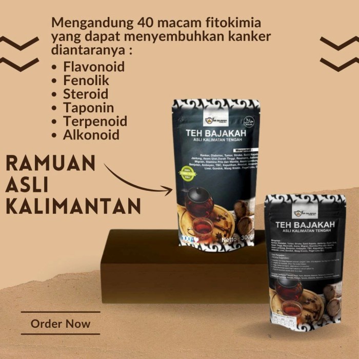 

ORIGINAL MURAH Paket Hemat Isi 20 Tea Bag Teh Bajakah Asli Kalimantan Herbal Alami
