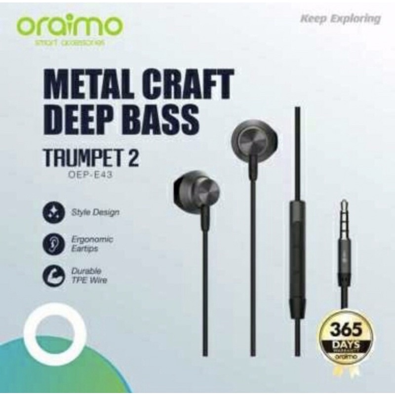 Earphone OEP-E43 Metal Craft Trumpet 2