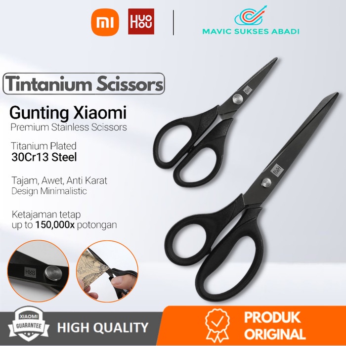 

Kusus Hari Ini Xiaomi Huohou D5 Scissors Gunting Titanium Plated Scissor Set 2Pcs Berkualitas