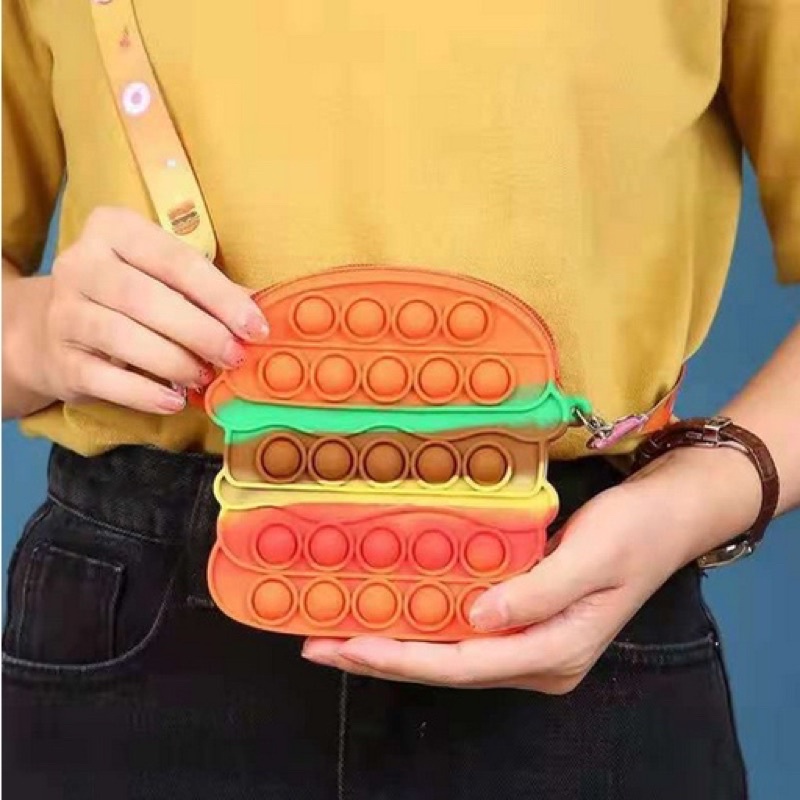 Tas Selempang Hamburger Rainbow Toy BEST QUALITY