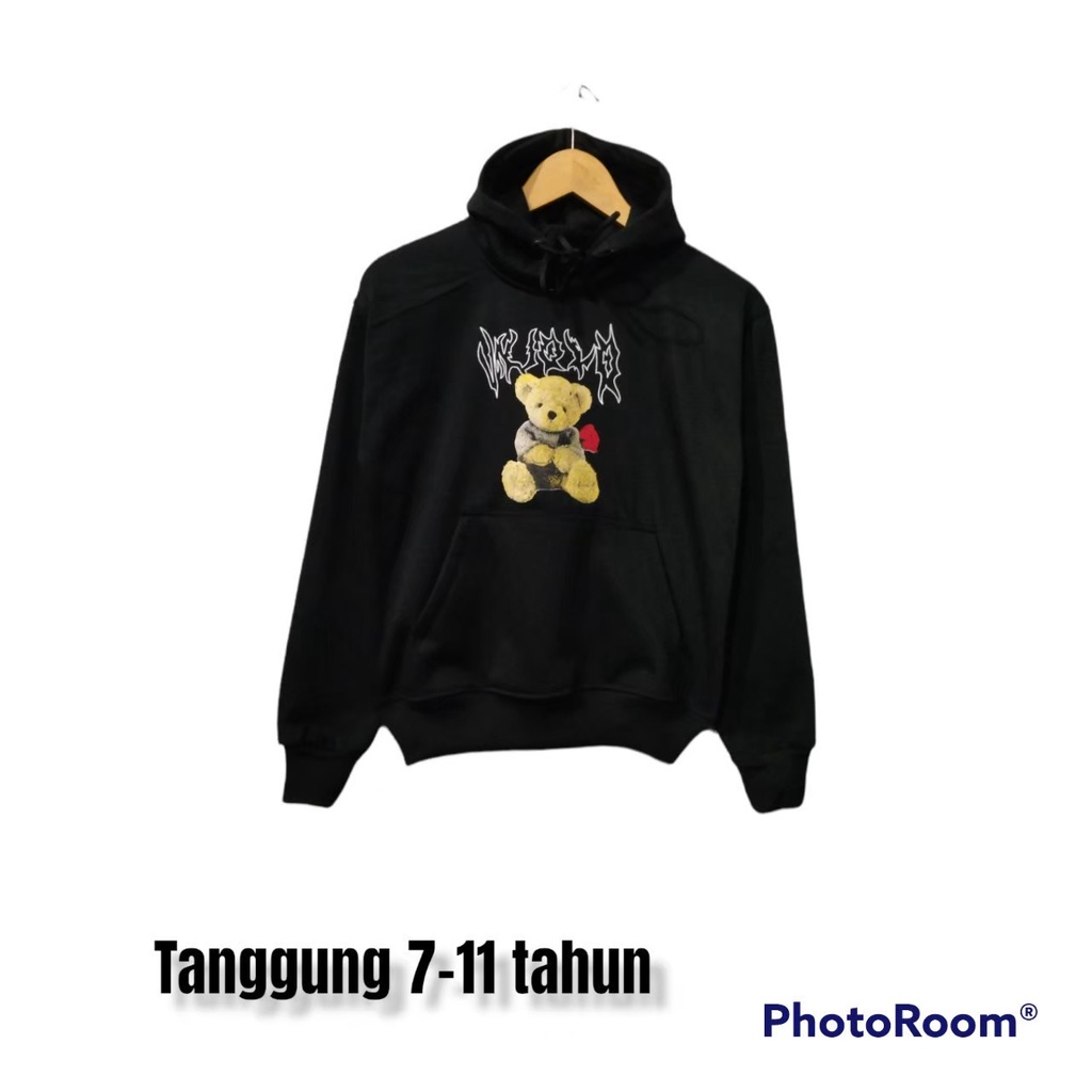 Jaket Sweater Hodie Skate Bear Hitam Anak Switer Kids Harga Grosir