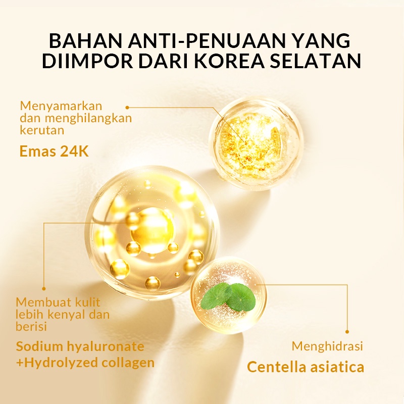 BISA COD UNNY X BIOAQUA 24K GOLD COLLAGEN CRYSTAL SMILE LINE MASK / MASKER GARIS SENYUM RUMAH CANTIK 354