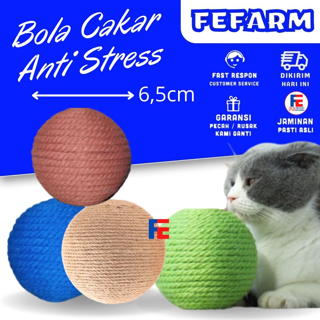 Bola Kucing Garukan Cat Scratcher Mainan Kucing FEFARM