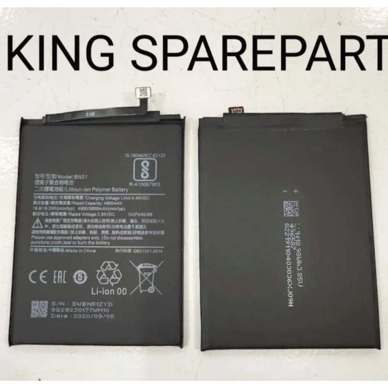 BATERAI BATRE BATTERY XIAOMI REDMI 8 8A BN51 ORIGINAL