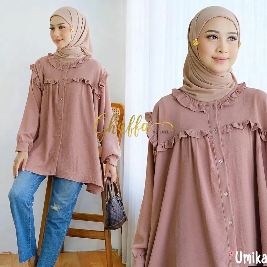 BLOUSE AIRFLOW UMIKA BLOUSE LD 112 KANCING HIDUP BUSUI FRIENDLY