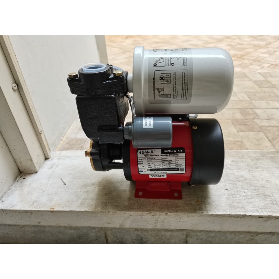 MAXPUMP SJ-238 Pompa Air Rumah Tangga Sumur Dangkal 220Volt 50Hz 200Watt Outlet 1inch Otomatis Mesin Pompa Air