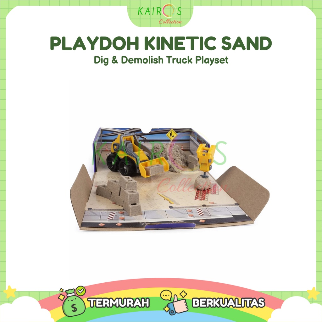 Kinetic Sand Dig &amp; Demolish Truck Playset Original Playdoh