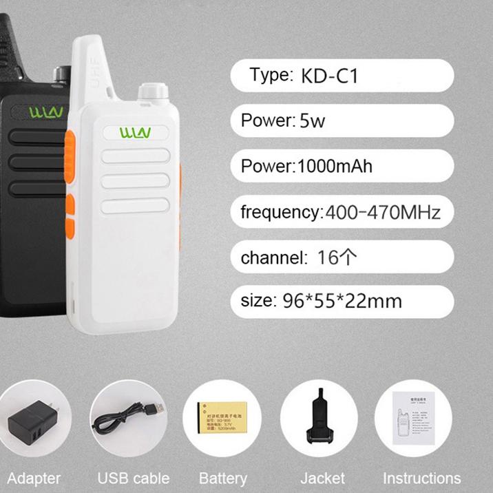 Rekomendasi (COD)HT Walkie Talkie 2 Unit HT WLN UHF TwoWay WLN KD-C1 CI Handy Talky Mini Walkie Talk