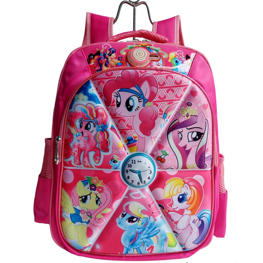 Tas Sekolah Anak TK-SD Embos Lampu LED cewek