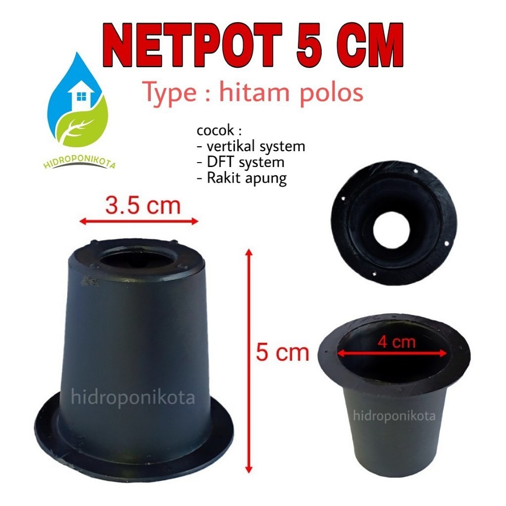 netpot 5 cm polos tanpa jaring - netpot hidroponik