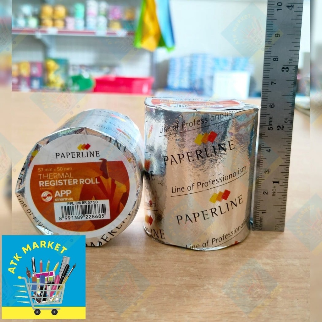 

Thermal Paper Roll / Kertas Kasir / Struk Kasir Merk Paperline 57x50