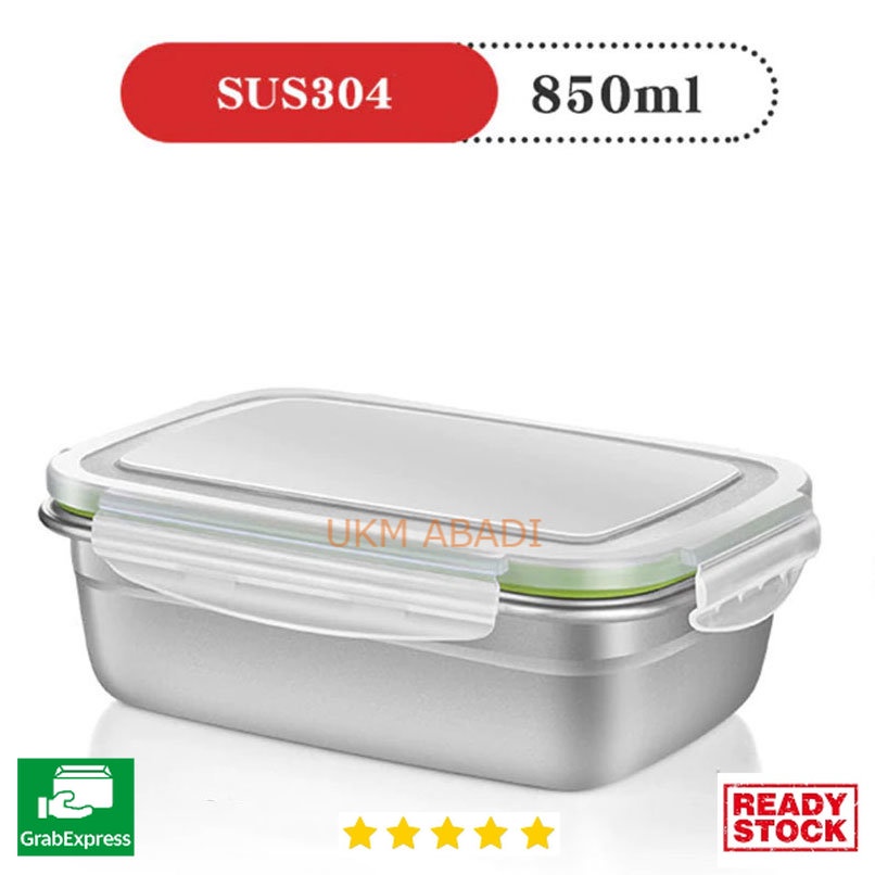 Lunc Box Kotak Bekal Makan Bento Lunch Box Stainless Steel 850ml KT046