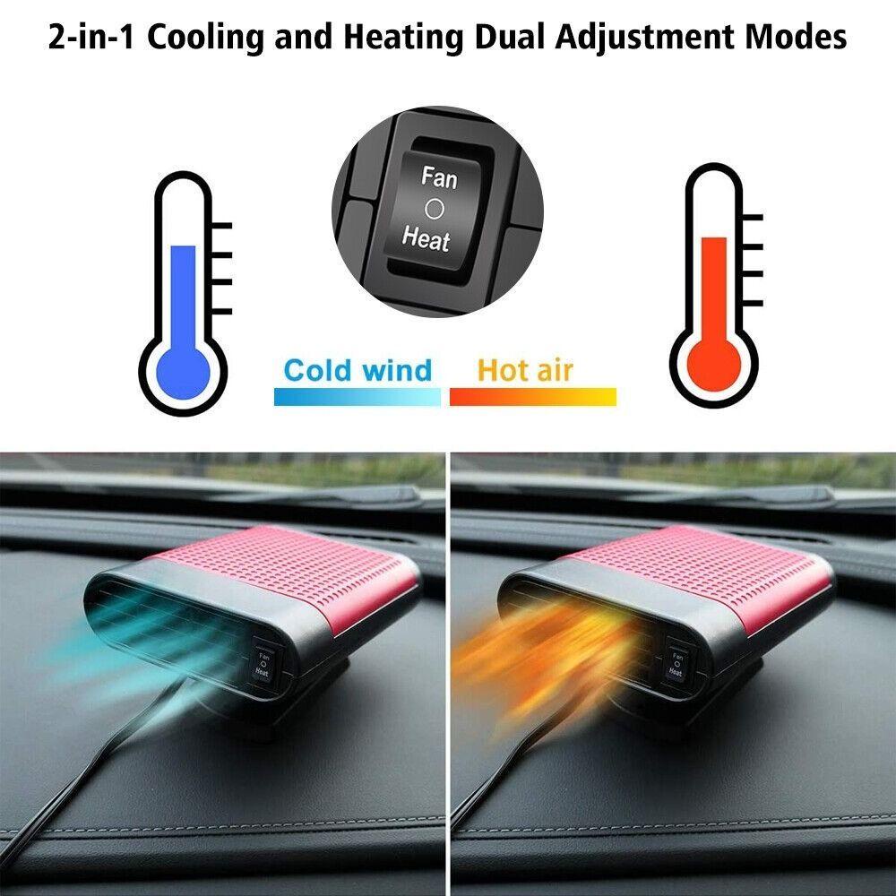 Kipas Angin Pemanas Mobil TOP Universal Auto Windshield Defogging Defroster Air Cooler