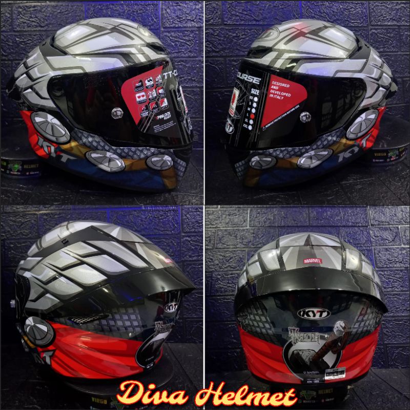 HELM KYT TT COURSE MARVEL THOR LIMITED EDITION TERMURAH