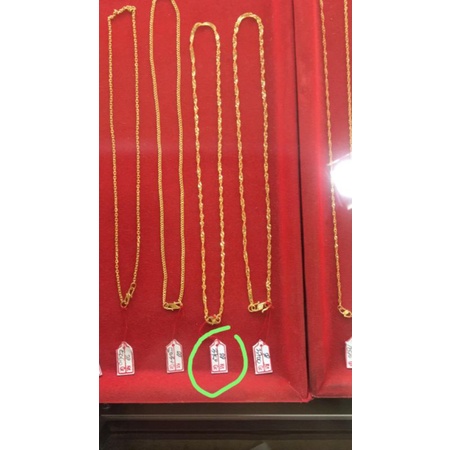 kalung emas kadar 22 karat model rantai kelap kelip