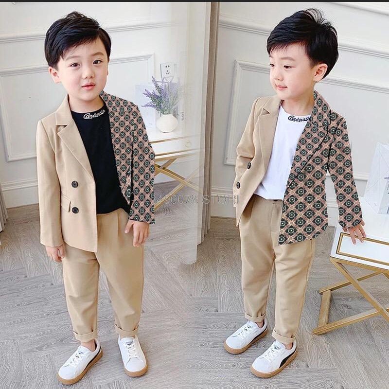 Baju Pesta Setelan Jaz Anak Laki Laki Korea Lucu Adem Mewah Keren Trandy Model Terbaru 2022 Set Cel 