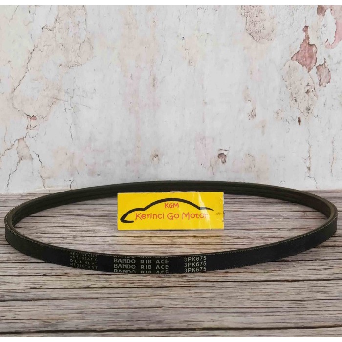 BANDO VAN BELT 3PK 675 RIB BELT TALI KIPAS 3PK-675 FAN BELT ALUR