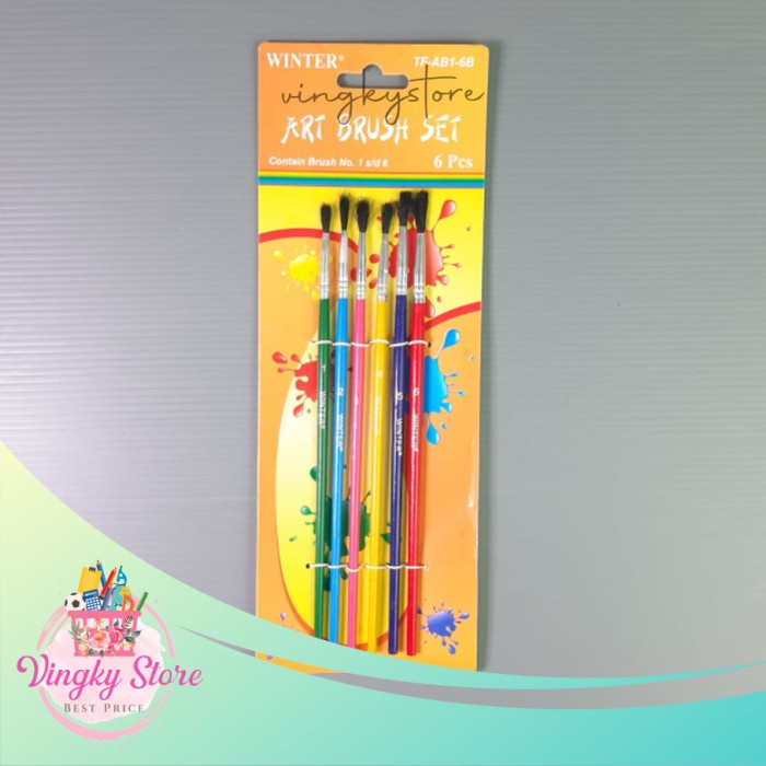 

Hemat Kuas Cat Air / Kuas Lukis / Kuas Gambar Winter 6Pcs Sale!!!