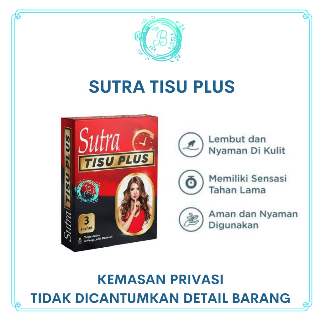 Sutra Tisu Plus Tanpa Bilas 3 Sachet Tisu Tissue Magic Pria 3s