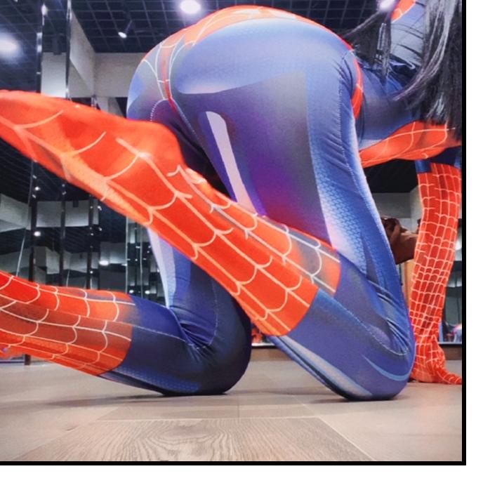*PROMO* Spiderman Lingerie Wanita Kostum Dva Women Cosplay Dva Suit Penawaran Terbaik