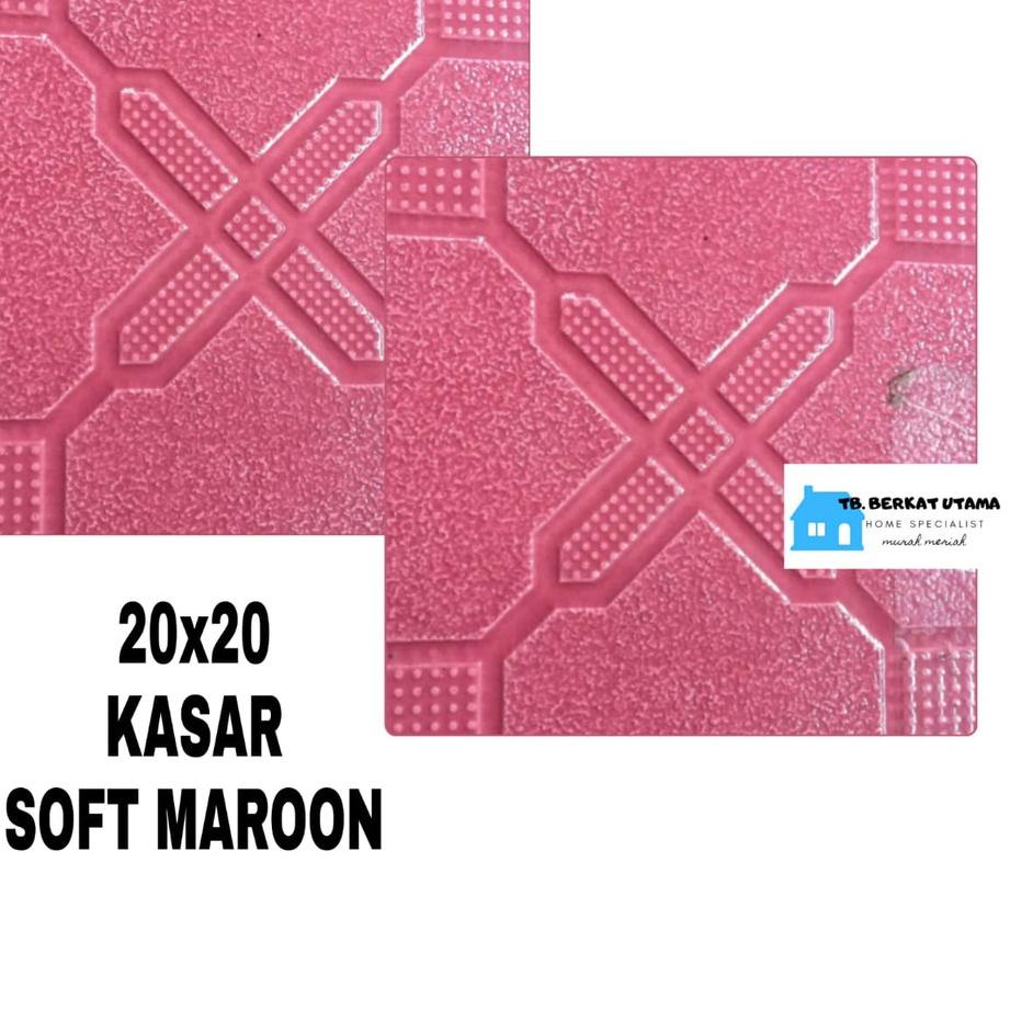 Terlaku.. KERAMIK LANTAI 20X20 KASAR- KERAMIK KAMAR MANDI SOFT MAROON-KERAMIK DAPUR-KERAMIK TERAS 10
