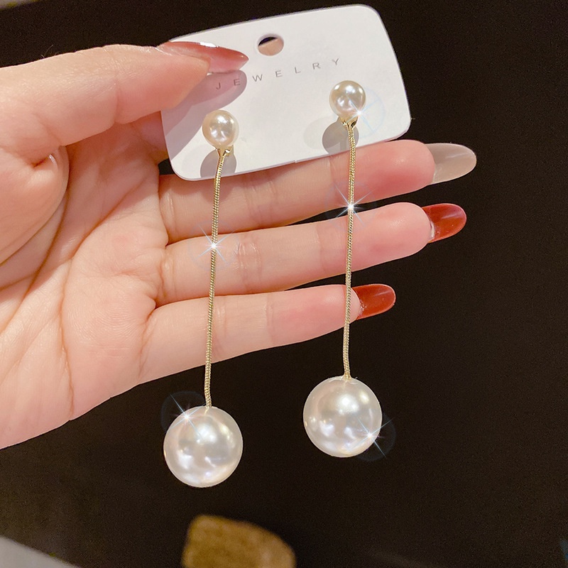 Mhang Anting Gantung Panjang Tusuk Gaya Korea Motif Kupu-Kupu + Bintang + Berlian + Mutiara Untuk Perhiasan Wanita