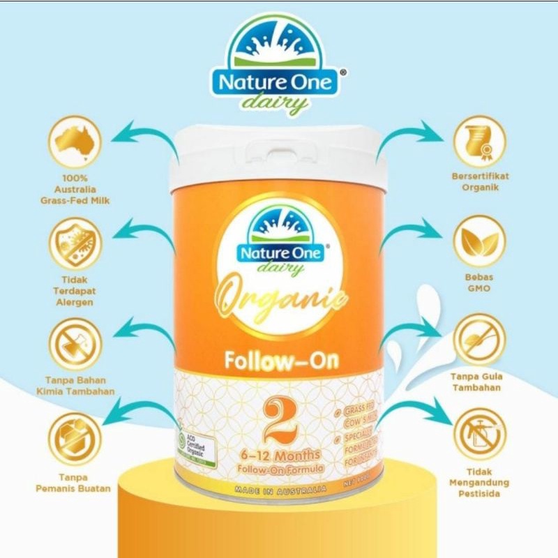 Susu Nature One Dairy Organic Baby Formula Step 1/2/3/4 450gram/900gram