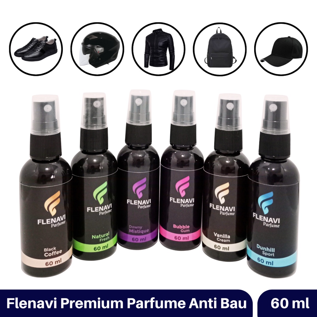 FLENAVI - Parfum Sepatu Helm Jaket Ruangan Mobil Anti Bau &amp; Bakteri Isi 60ml