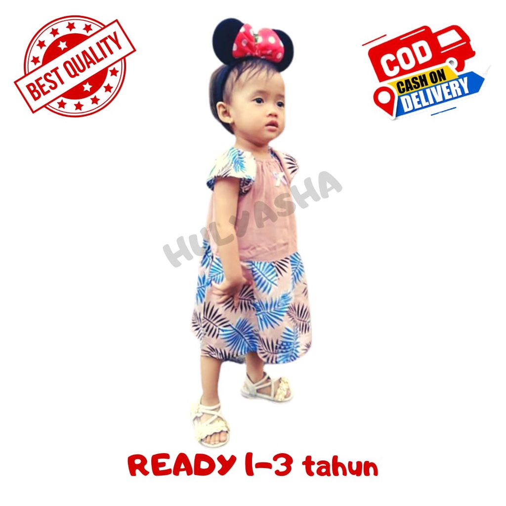 BAJU ANAK PEREMPUAN / BAJU ANAK CEWEK 1-3 TAHUN / DRESS ANAK / DASTER ANAK / DASTER ANAK RENDA / REN